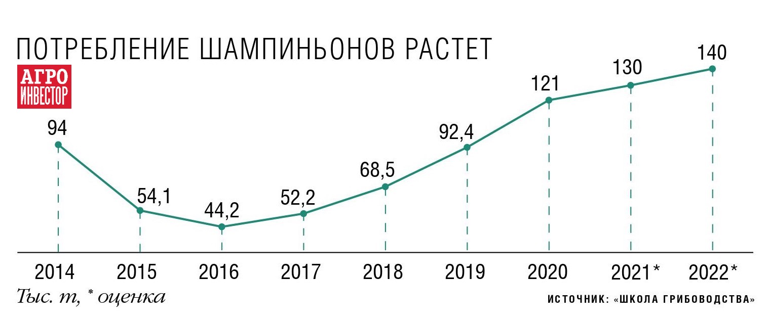 Грибное изобилие. На российском рынке шампиньонов наступил кризис  перепроизводства — Журнал «Агроинвестор» – Агроинвестор